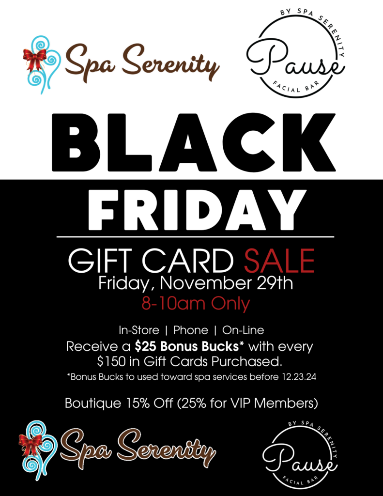 Black Friday Spa Gift Card Sale at Pause Facial Bar